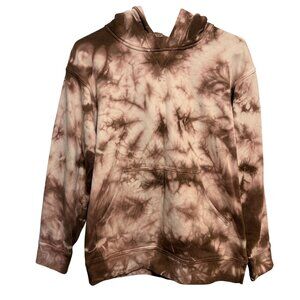 Lululemon Womens Tie-Dye All Yours Hoodie Size 6 Brown/Pink/Cream 100% Cotton